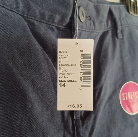 THE CHILDREN'S PLACE Women's Bermuda Short Size 14 Navy Blue Stretch Fabric - Picture 15 of 15